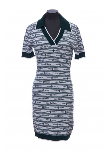 LOGO POLO DRESS MERINO WOOL