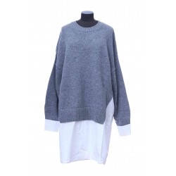 MERINO AND POPLIN JUMPER