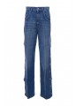 SNAP BLUE DENIM LOOSE JEANS