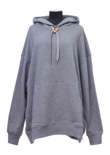 JERSEY FELPA SOLID COTTON SWEATSHIRT