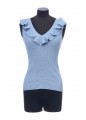 WAVERLY FRILL V-NECK TOP