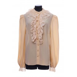 ILLUSTRATION RUFFLE BLOUSE