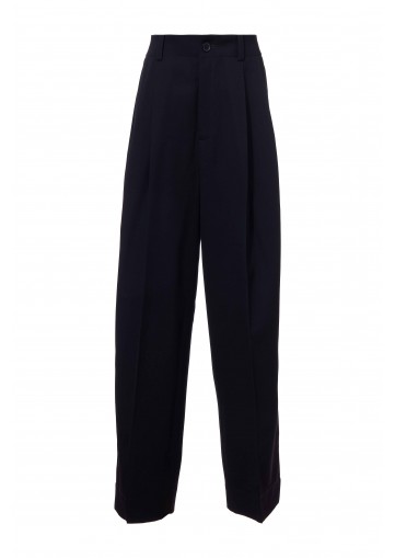 OW EMB WOOL DARTED PANT