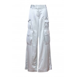 SATIN TOYBOX CARGO PANT MILKY