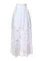 COTTON EMBROIDERED MIDI SKIRT