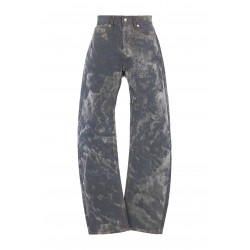 LOW RISE BOWED GUSSET JEAN CLOUD FLOCKING