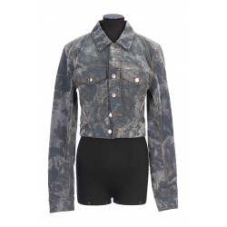 SLIM TRUCKER JACKET CLOUD FLOCKING