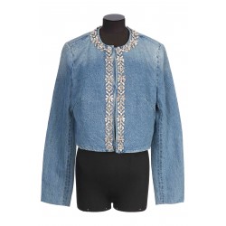 CRUSH EMBELLISHED DENIM JACKET