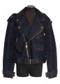 CRUSH DENIM BIKER JACKET