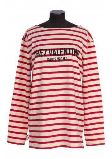 T-SHIRT PATTERN STRIPED COTTON JERSEY