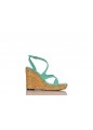 AYLA 110 SUEDE RAFFIA WEDGE